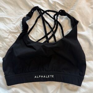 Alphalete Black Strappy Sports Bra